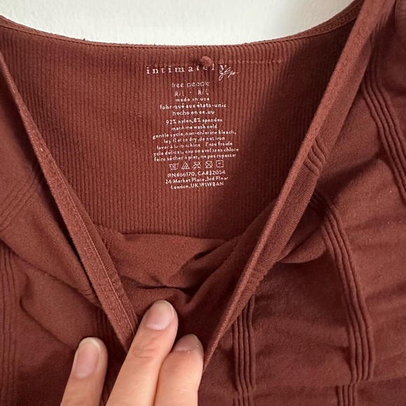 Intimately Free People Stay Here Chocolate Brown Seamless Tank Top - Picture 7 of 9